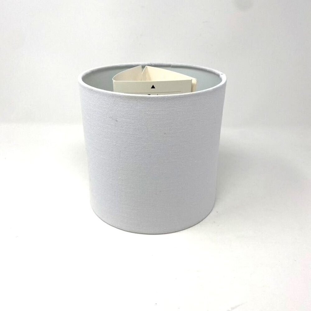 Lamp Shade Textured White 7" Diameter Drum Shape